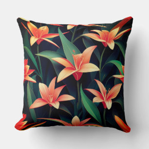 Almofada Padrão Floral Minimalista Sem Olhos
