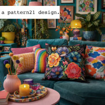 Padrão floral multicolorido temperamental em preto