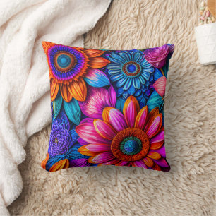 Almofada Padrão floral no estilo boho
