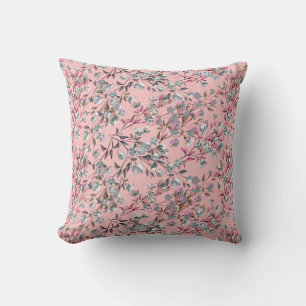 Almofada Padrão Floral Rosa Esbranquiçado Densidade Elegant