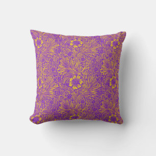 Almofada Padrão floral roxo bonito da vinheta