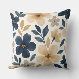 Almofada Padrão floral suave e cremoso