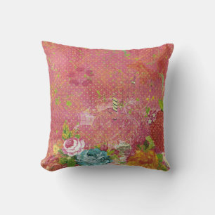 Almofada padrão floral vintage
