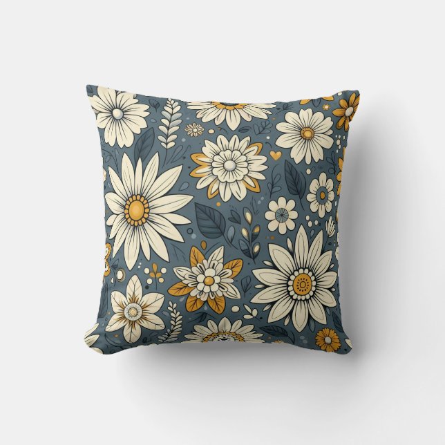 Almofada Padrão Floral Vintage (Frente)