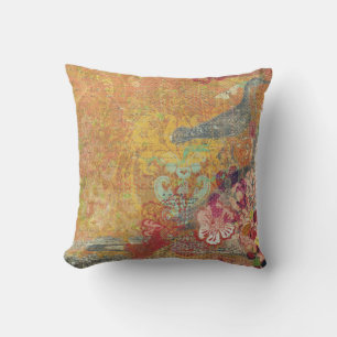 Almofada padrão floral vintage