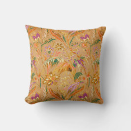 Almofada Padrão Floral Vintage Vibrante