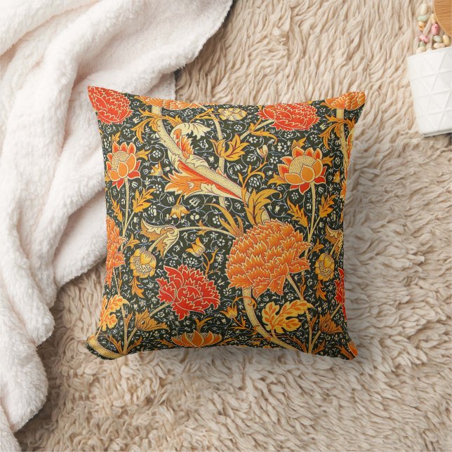 Almofada Padrão Floral Vintage William Morris Cray (Cobertor)