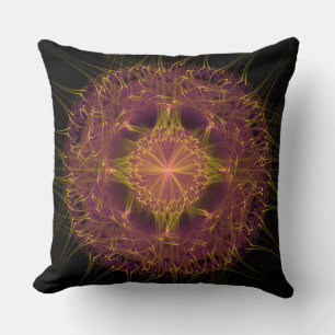 Almofada Padrão fractal de fada brilhante