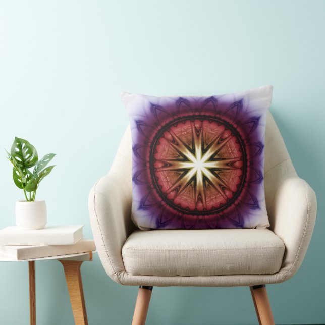 Almofada Padrão fractal simbólico místico (Cadeira)