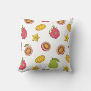 Almofada Padrão Fruta Exótico - Combinação de Paraíso Tropi