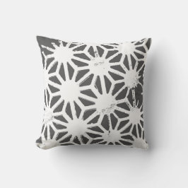 Almofada Padrão geométrico das cinzas de carvão