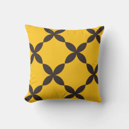 Almofada Padrão Geométrico de Flores Sem Costura