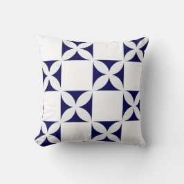 Almofada Padrão Geométrico de Flores Sem Costura