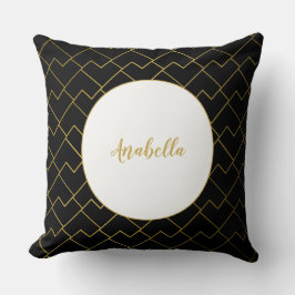 Almofada Padrão Geométrico do Ouro Trendy Chic