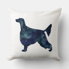 Almofada Padrão Geométrico do Setter Irlandês - Silhueta Pr