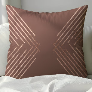 Almofada Padrão Geométrico Moderno Rosa Dourado Mauve