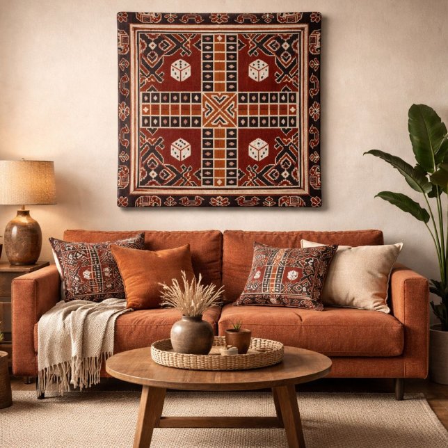 Almofada Padrão geométrico retrô de moda no fundo (Criador carregado)