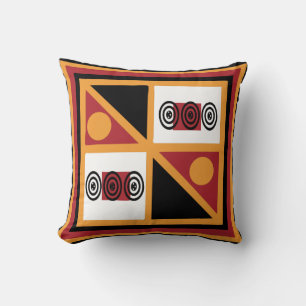 Almofada Padrão geométrico tribal abstrato africano