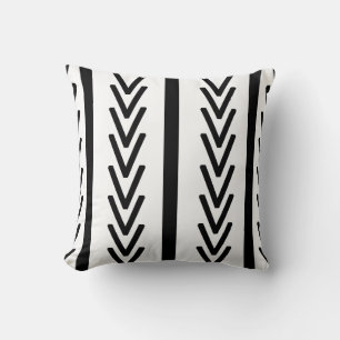 ALMOFADA PADRÃO HERRINGBONE PRETO E BRANCO