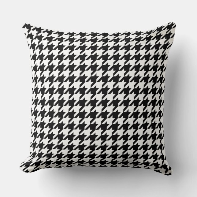 Almofada Padrão houndstooth clássico design de verificação  (Frente)