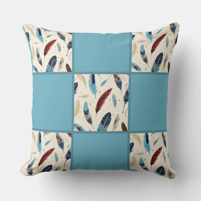 Almofada Padrão Inativo Americano de Inclinação de Penas do (Frente)