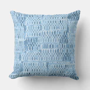 Almofada Padrão Inspirado em Renda Azul
