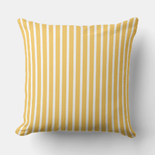 Almofada Padrão Listrado de Amarelo Brilhante e Branco