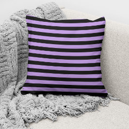 Almofada Padrão Listrado Roxo Elegante