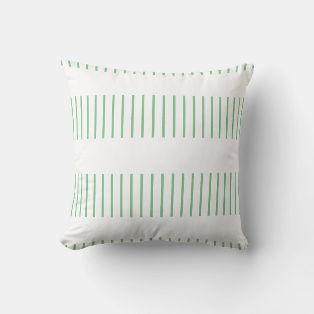 Almofada Padrão listrado verde e branco desconectado  (Frente)