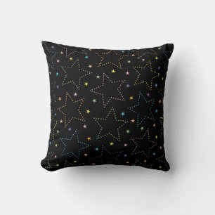 Almofada Padrão mágico colorido do céu noturno estrelado - 