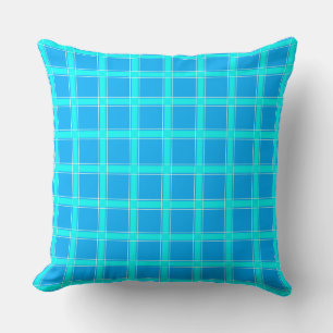 Almofada Padrão marcado brilhante azul neonário