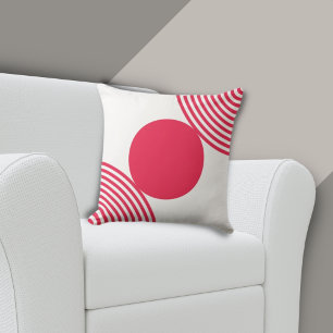 Almofada Padrão Miçanga em rosa e branco - Travesseiro deco