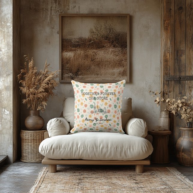 Almofada Padrão Minimalista Personalizado do Skyline de Lon (Criador carregado)