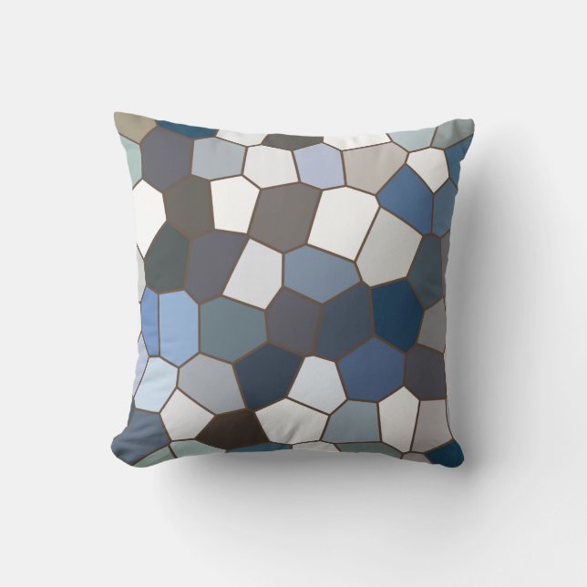 Almofada Padrão Moderno de Azulejo (Frente)