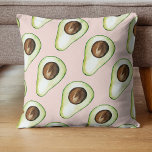 Almofada Padrão Moderno De Pastel Rosa E Verde Avocado<br><div class="desc">Padrão Moderno De Pastel Rosa E Verde Avocado</div>