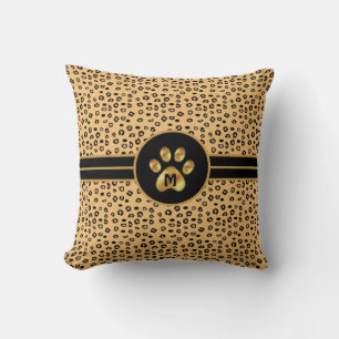 Almofada Padrão Moderno de Tigre Selvagem & Pata