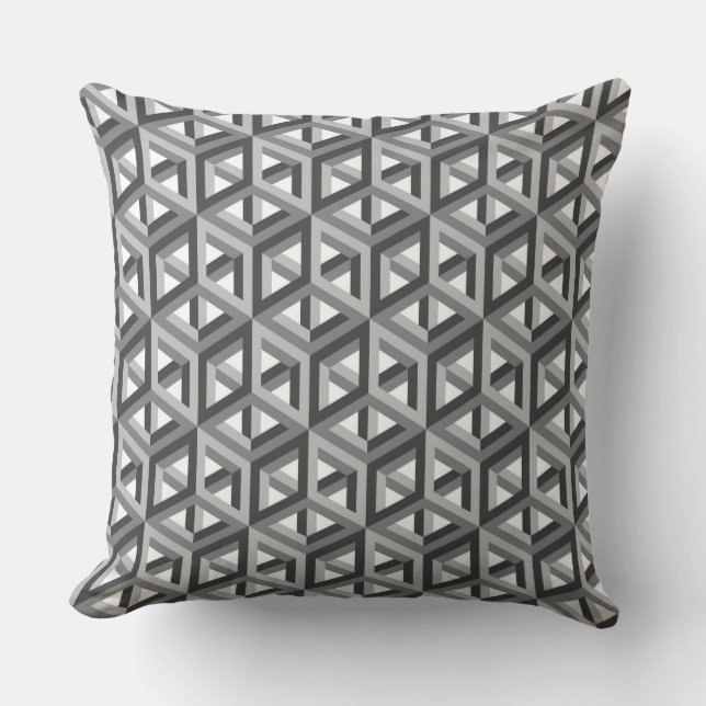 Almofada Padrão Mosaico dos Hexágonos Decorativos #9 (Frente)