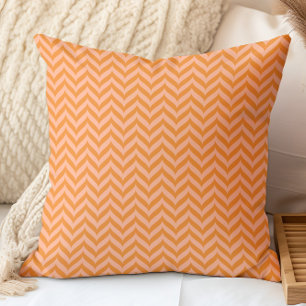 Almofada Padrão na moda Laranja Cor-de-rosa Herringbone