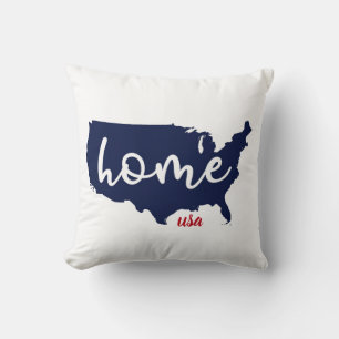 Almofada Padrão Patriótico Striped do Home USA