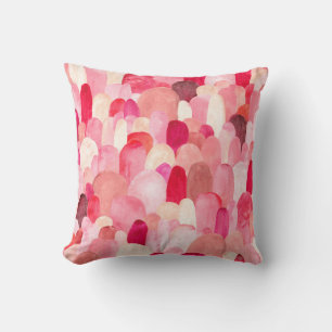 Almofada Padrão perfeito de manchas cor-de-rosa, vermelha 