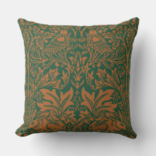 Almofada Padrão Preto Âmbar Coelho Irmão William Morris