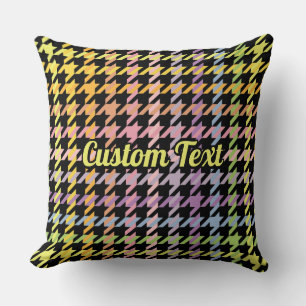 Almofada Padrão Rainbow Houndstooth