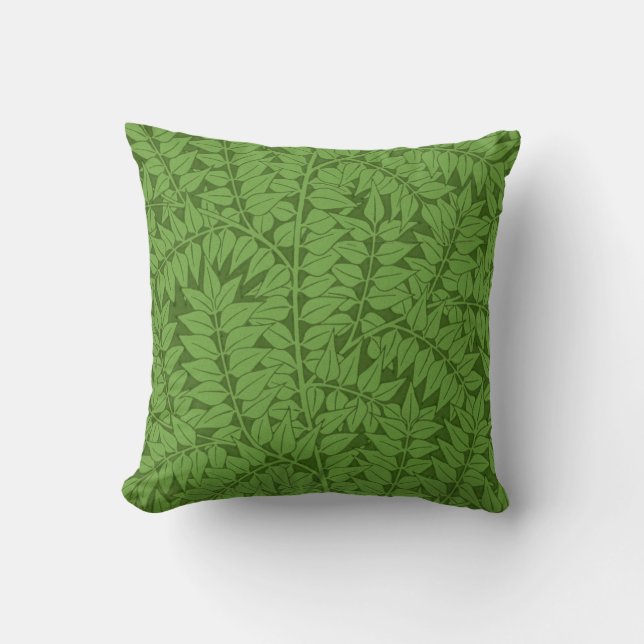 Almofada Padrão Ramo Verde (Arte da Selva) (William Morris) (Frente)