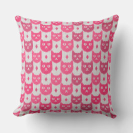 Almofada Padrão rosa icat ikat