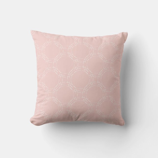 Almofada Padrão Rosa Pastel Chic (Frente)