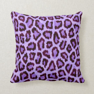 Almofada padrão roxo de impressão leopardo - punk selvagem