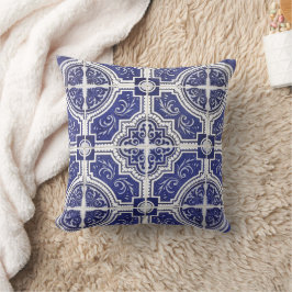 Almofada Padrão Rustic Vintage - Azulejos Portugueses - Azu