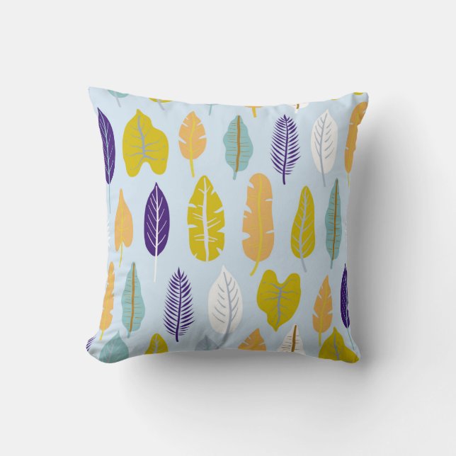 Almofada Padrão sem costura com floresta tropical silvestre (Frente)