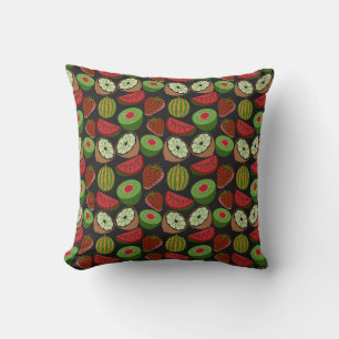 Almofada Padrão sem costura de fruta tropical colorido