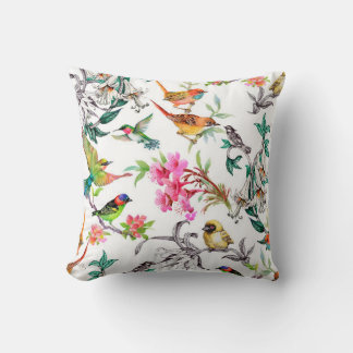 Almofada Padrão sem costura desenhado à mão de aquarelas co